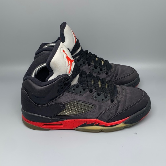 Jordan Shoes - Nike‎ Air Jordan 5 Retro Satin Bred 440888-006 Youth Sz 7Y Women’s Sz 8.5